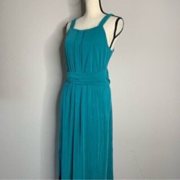 Anthropologie Maeve Teal Azores Halter Sleeveless Midi Dress - Picture 6 of 12